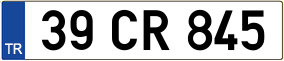 Trailer License Plate